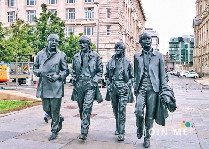 the Beatles statues